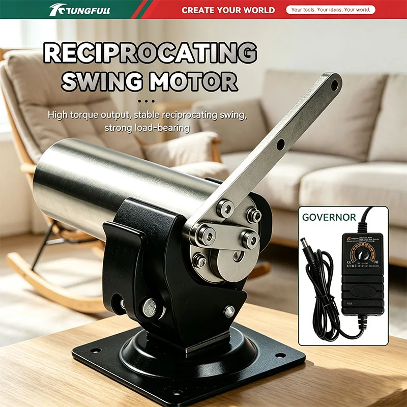 Motor Oscilante Recíproco para Cama de Balanço de Bebê, Cadeira de Balanço de Lazer, Dispositivo de Balanço, Motor de Acionamento de Balanço Recíproco Ajustável