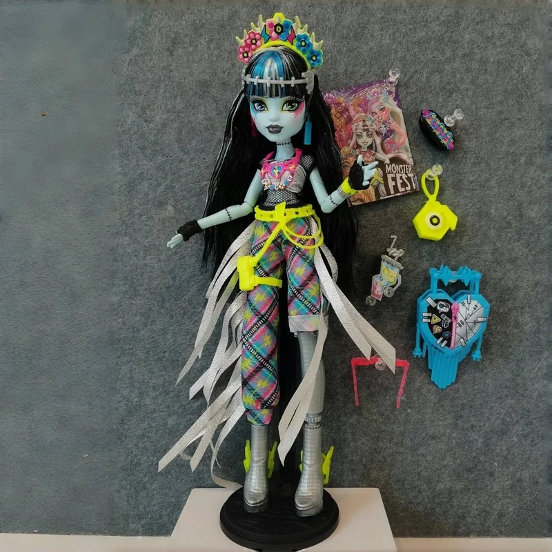 

Monster High School Frankie Stein BJD Doll Toy Genuine Handmade Collection Festival Series Gift for School Monster Fans