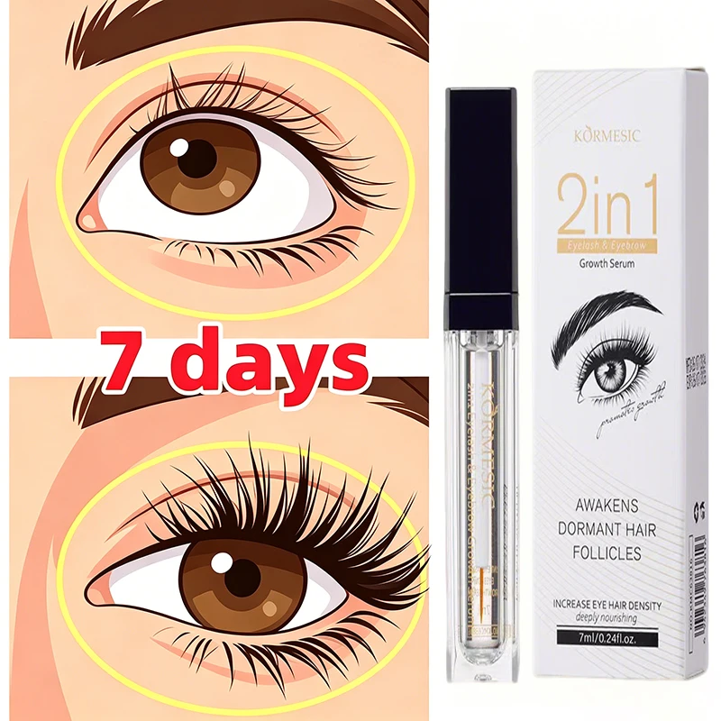 7 Days Fast Eyelash Eyebrow Growth Serum Natural Thick Long Curling
