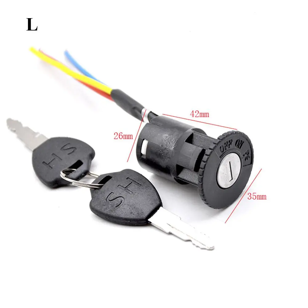 Ignition Switch Key Power Lock Universal Electric Bicycle Biking Portable Dustproof Cycling Parts for Electric Scooter