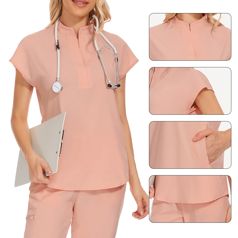 Unisex Medical Uniforms Men Health Service Nursing Clothes Doctor Costume Women Scrubs Sets Dentist Workwear Clinical Tops Pants