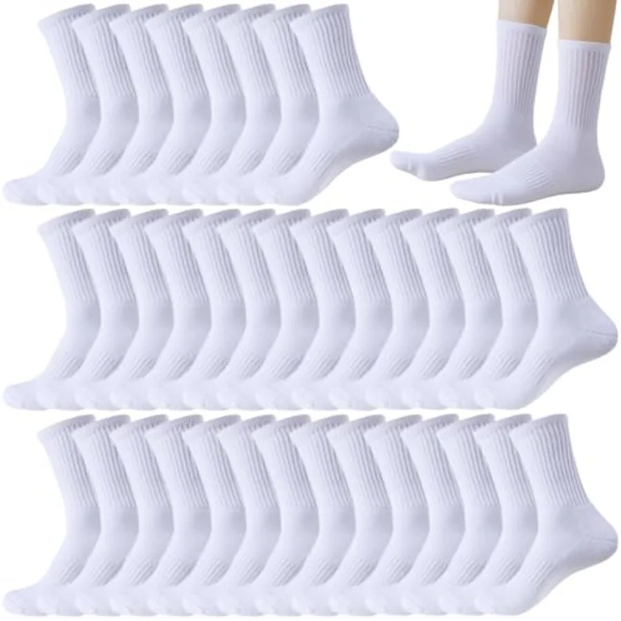 

10/20 Pairs Crew Athletic Socks for Women Moisture Wicking Cushion Crew Socks for Sport Running Traveling