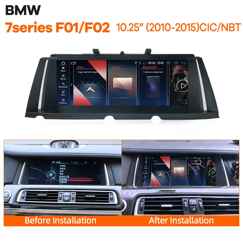 Lecteur vidéo de voiture pour BMW Série 128, Android 13 Carplay Auto, 8 cœurs, 8 Go, 1920 Go, 740, F01, F02, Écran de limitation centrale, Prix d'usine