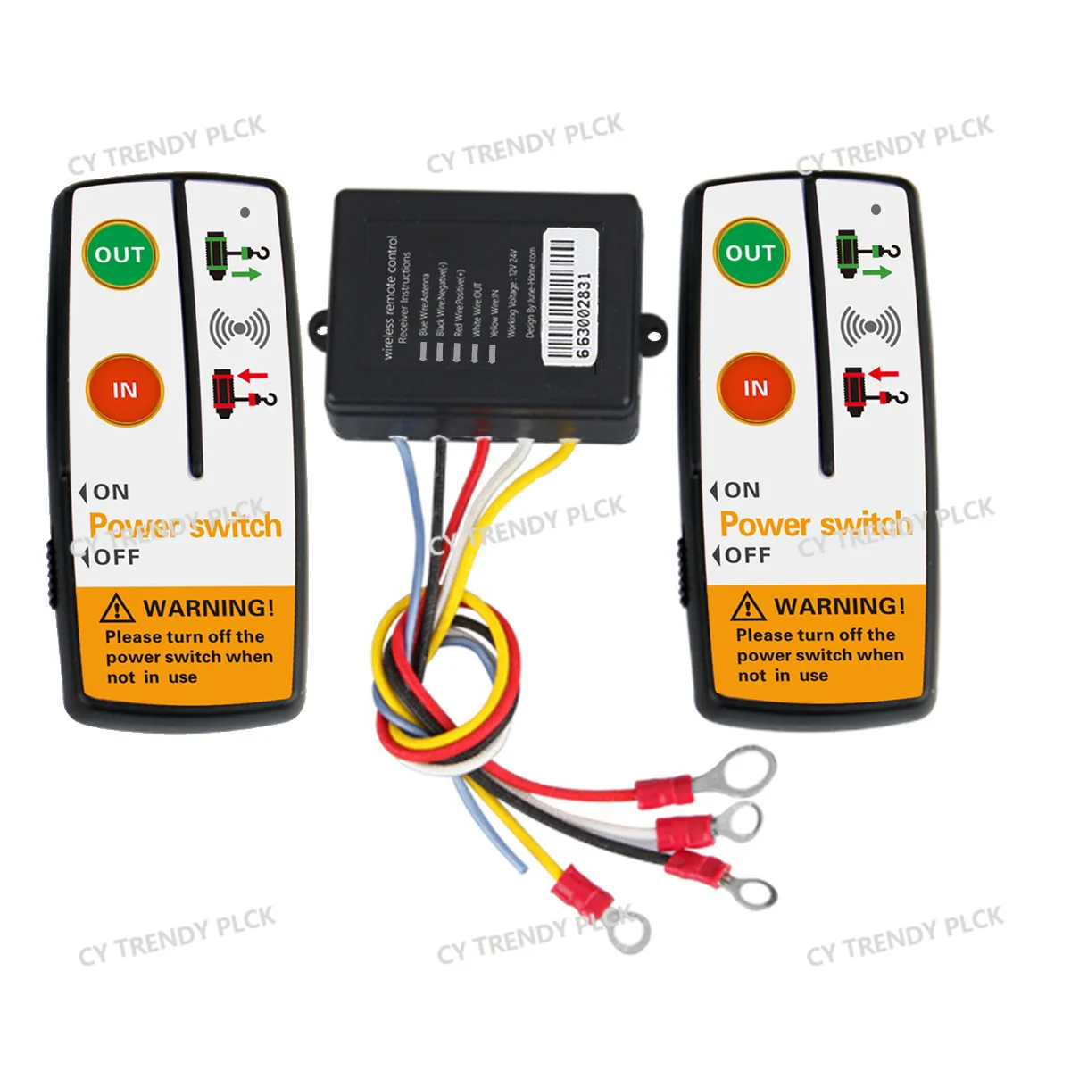 [Without Battery] Electric Winch 12V 24V Relay, Winch Control System, Wireless Switch Off-road