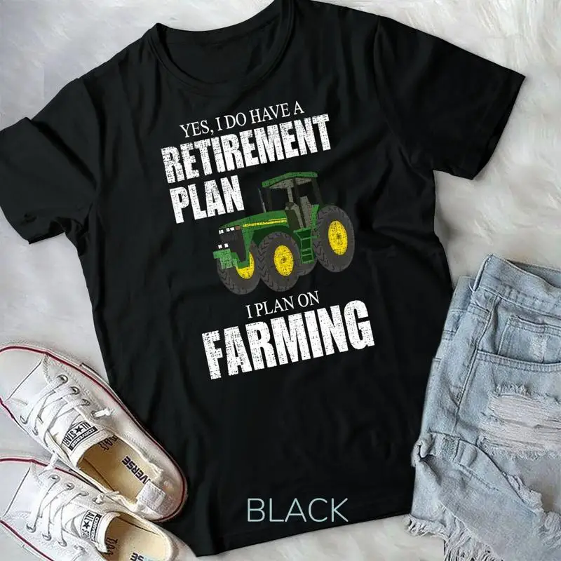 

Retirement Plan Farming Funny Farmer Gift Distressed Farm T Shirt Unisex T shirt