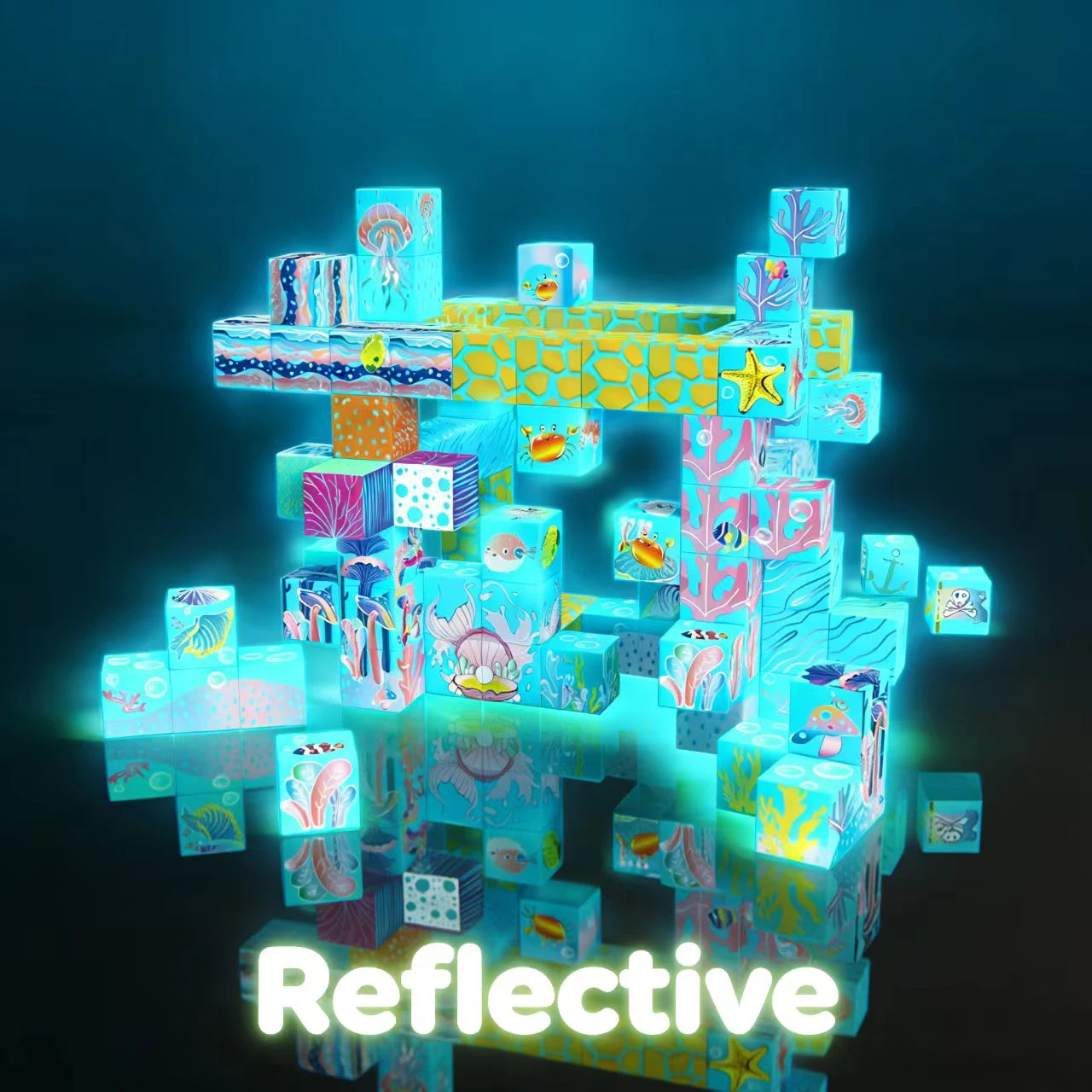 Blocchi di costruzione a cubo magnetico luminoso - Giocattolo magnetico fai-da-te per bambini - Giocattolo di assemblaggio con magnete forte - Regalo di compleanno