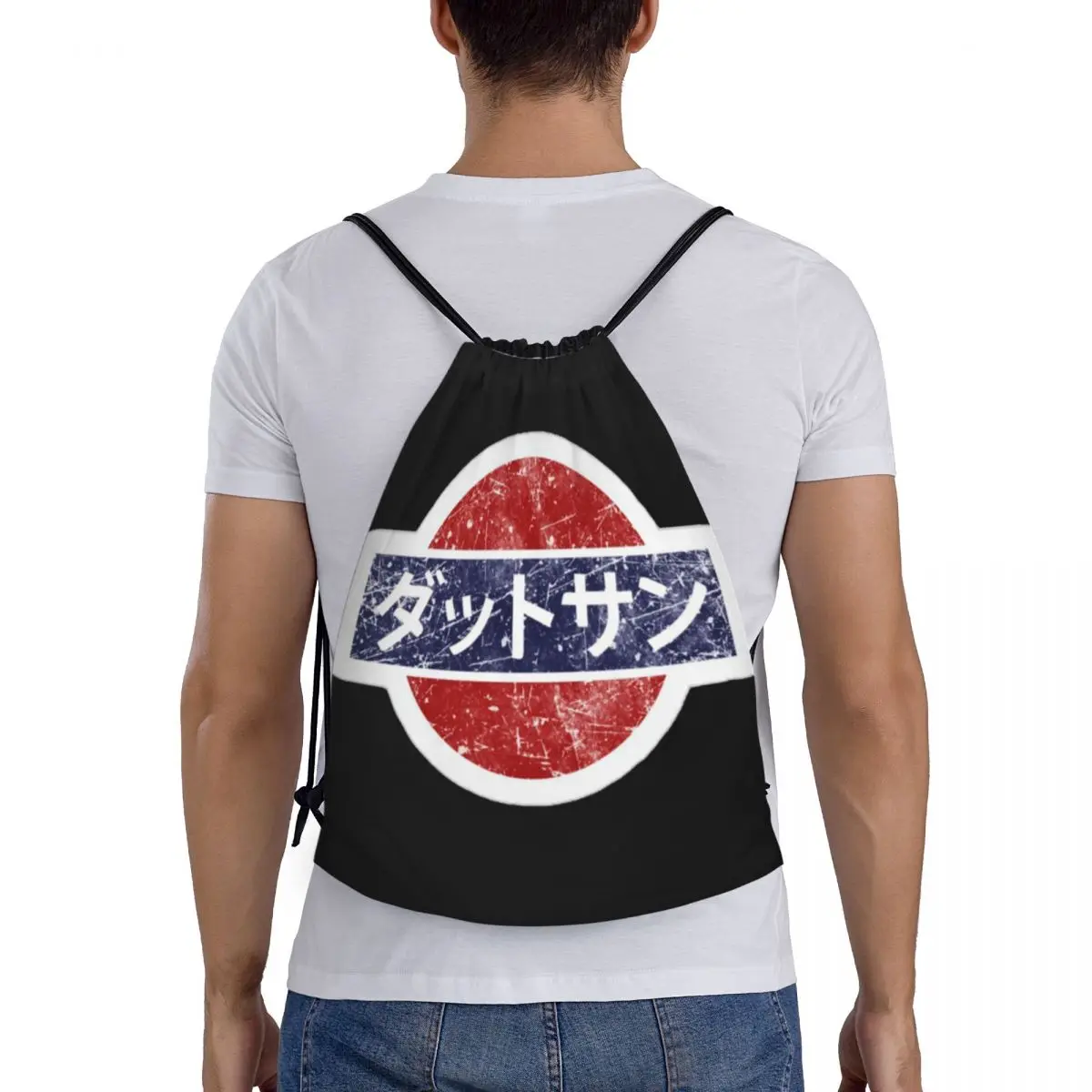 Datsun Vintage japanisches Auto Multifunktions tragbare Kordel zug Taschen Sporttasche Bücher tasche für Reisende