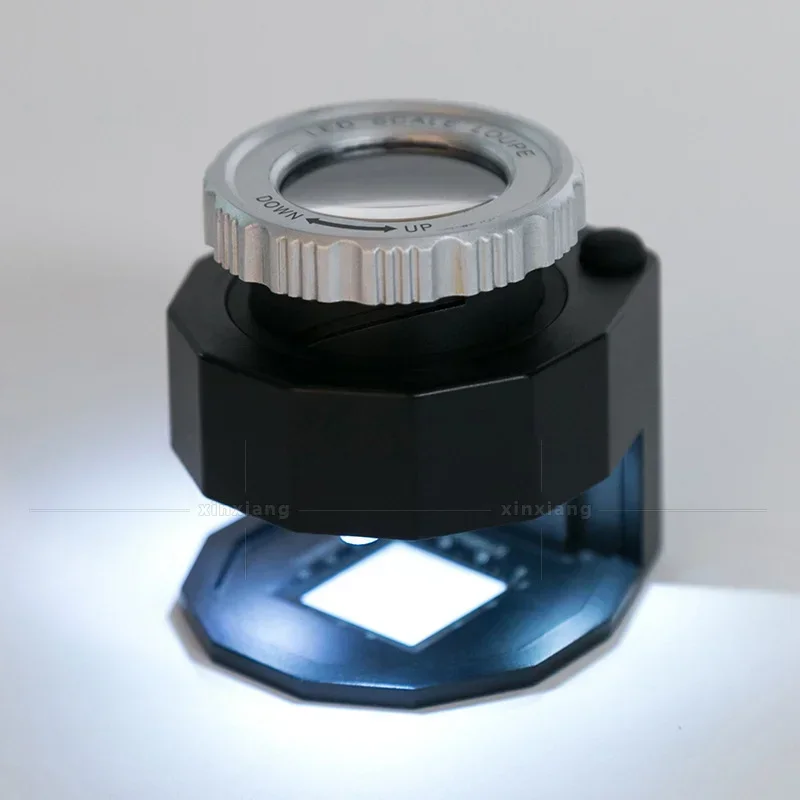 

Cash Verification Lamp, Magnifying Glass, Optical Glass, Simple Diamond, Jade, Antique, Pigeon Eye, Metal Scale, 30X