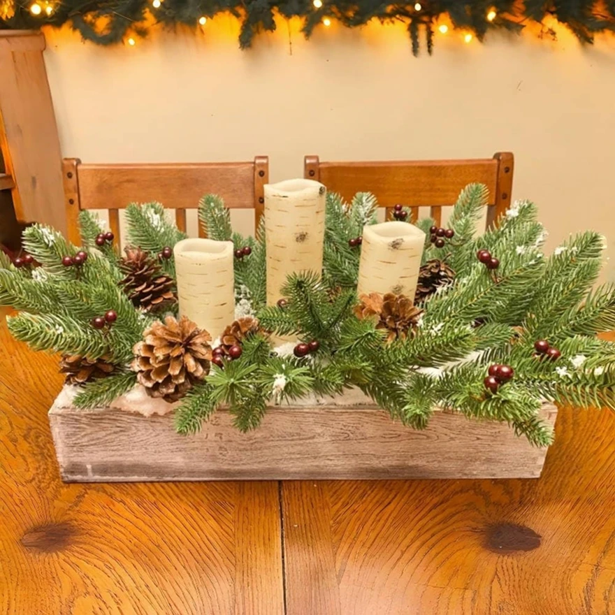 

10Pcs Artificial Plants Christmas Tree Home Room Table Decoration Outdoor Yard Garden Accessories High Quality DIY Wall Ornament