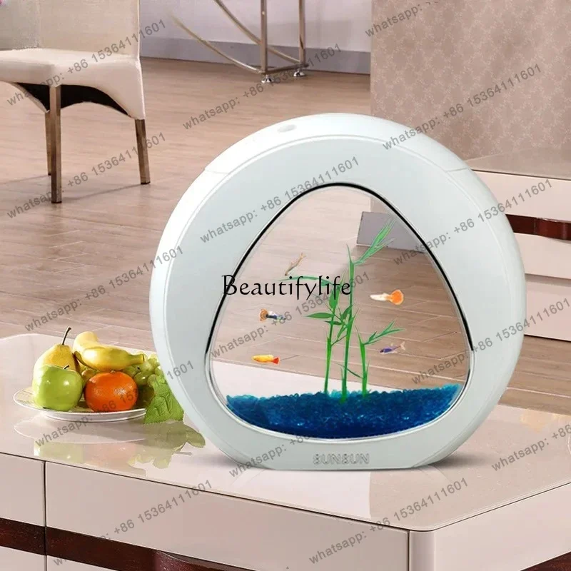 Best Sellers.Mini Desktop Fish Tank Aquarium Creative Goldfish Tank With Filter