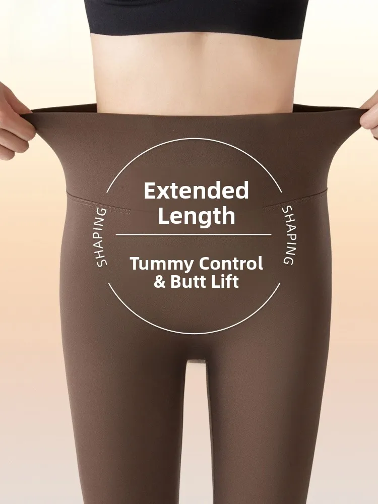Thiened Yoga-Hose mit hoher Taille für Damen, Herbst und Winter, hohe Taille, Bauchkontrolle, Po-Lifting, Arkskin-Hose, lange Hose