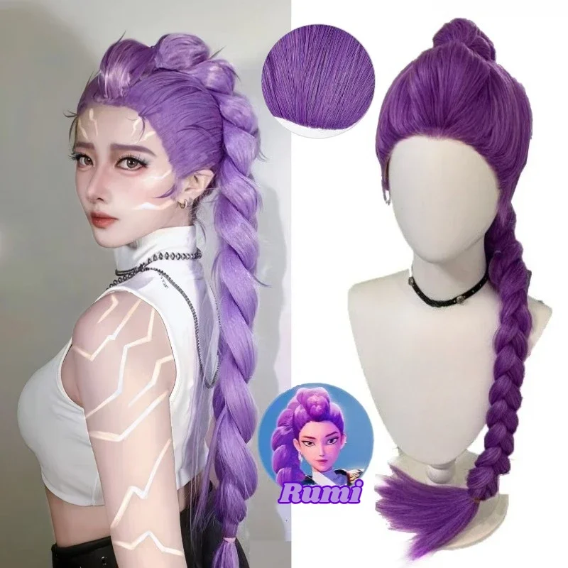 Kid Anime Kpop Demon Hunters Wigs Cosplay for Rumi Mira Zoey Cosplay Wigs WigCap Christmas Halloween Cosplay Costumes Wigs