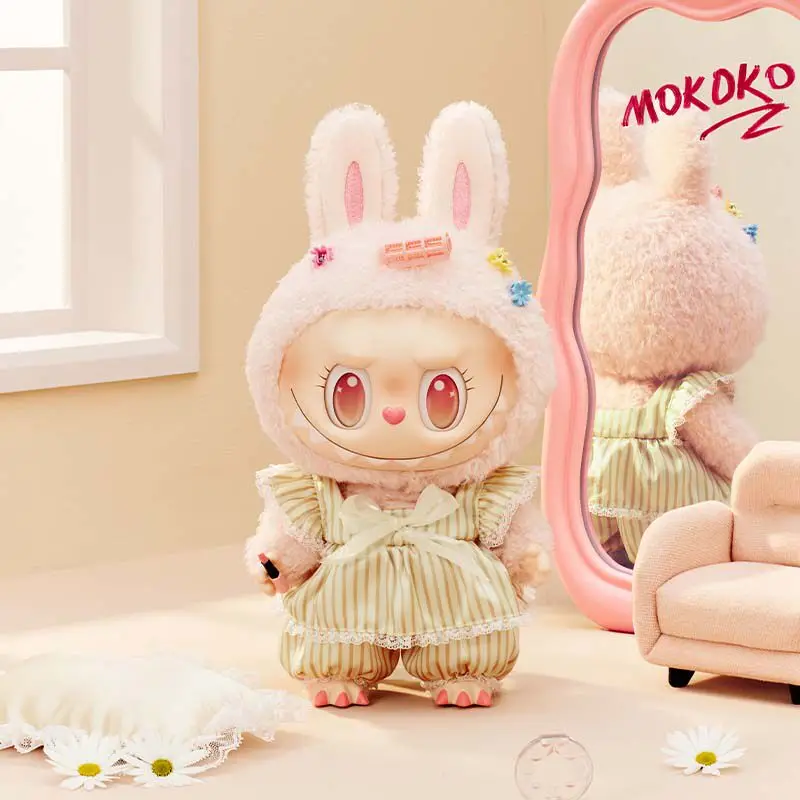 

POPMART Wake Up Spring Series MOKOKO Виниловая плюшевая кукла в подарочной коробке Labubu, коллекционные фигурки, декор для комнаты, специальный подарок на день рождения для девочки