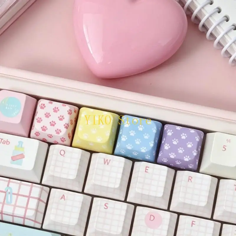 K32C Mechanical Keyboard Cover Keycap Set,4PCS Animal Print Button Keycaps for Table Styling, Keyboard Display, Typing Enhances