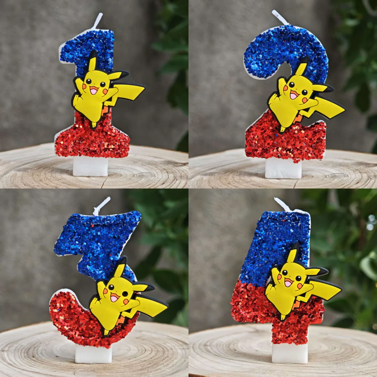 Niedliche Cartoon-Pikachu-Geburtstagskerze Stilvolle Kuchen-Dekoration für Geburtstagsfeier-Zubehör