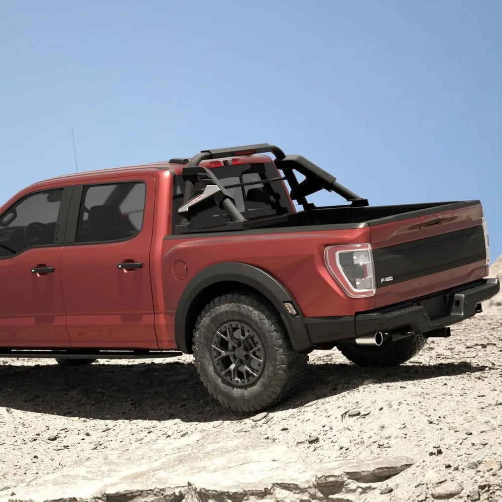 Truck Bed Roll Bar, Universal Sport Roll Bar Verstellbares Chase Rack für Pickup Trucks, kompatibel mit Ford F-150/F-250/F-350, Ram