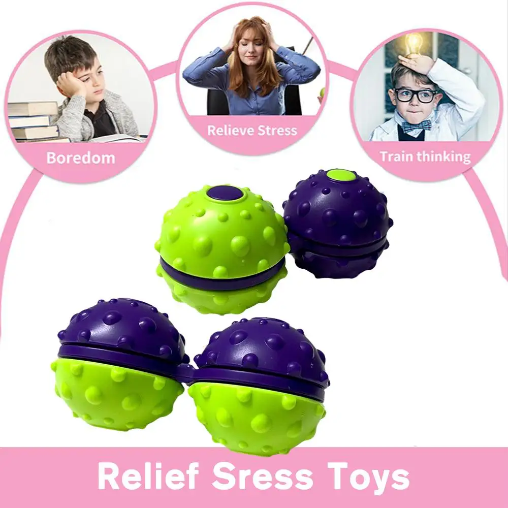 

Fidget Toys Anxiety Relief Sress Toys Decompression Smooth And Stress Relieve Finger Toys Massage,Silent To Rotating F0J2