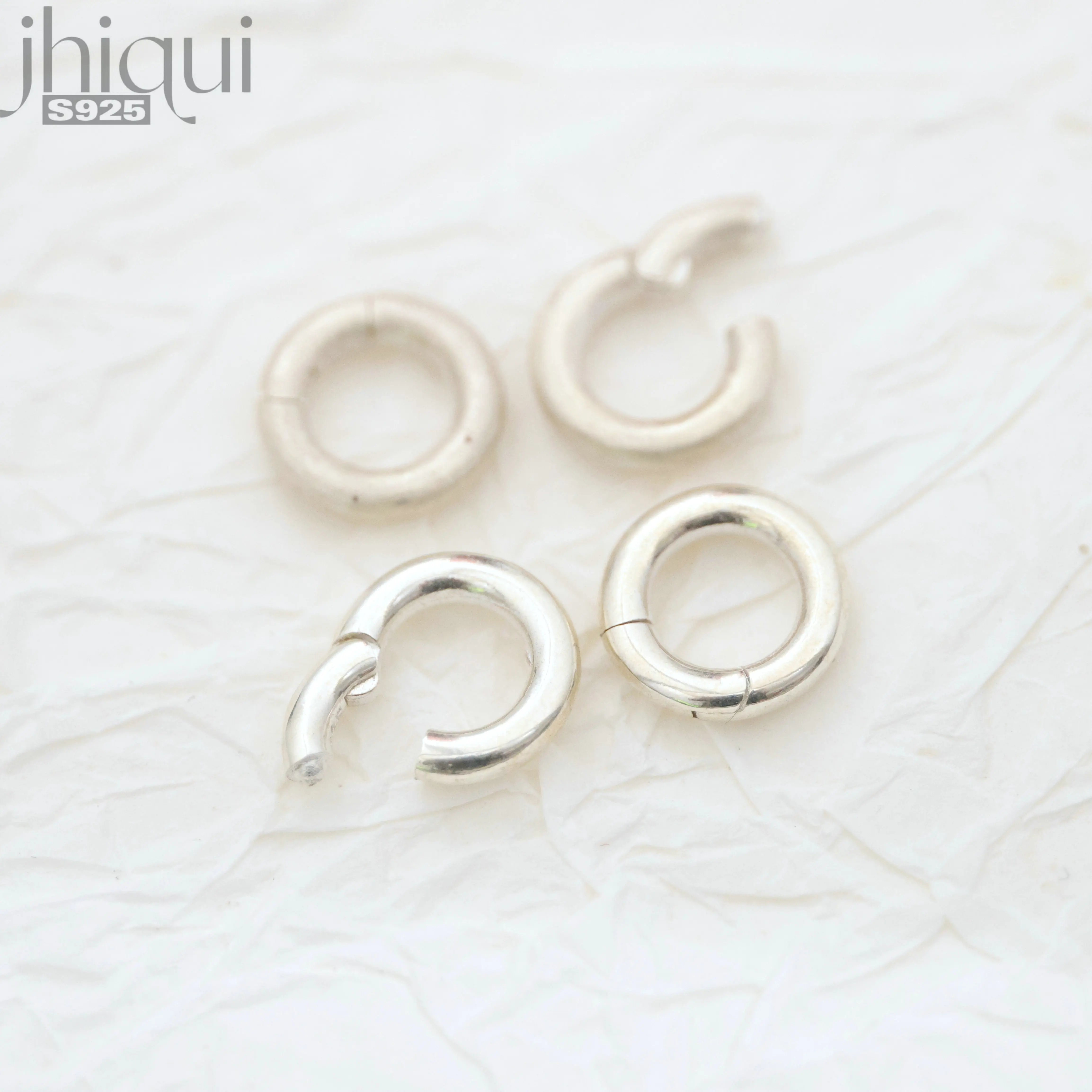 

1PC 100% Solid 925 Sterling Silver 12.5mm Snap Clasps&Hooks for DIY Fine Jewelry Finding JQ0070