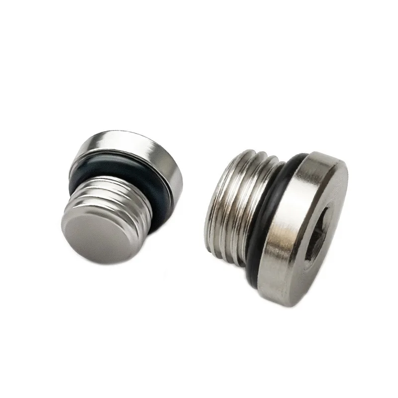 Pneumatic Fitting Air Connector Hexagon Socket Plug Stuffy Head Sealing Ring External Thread Teeth G1/8 G1/4 G3/8 G1/2 G3/4 G1