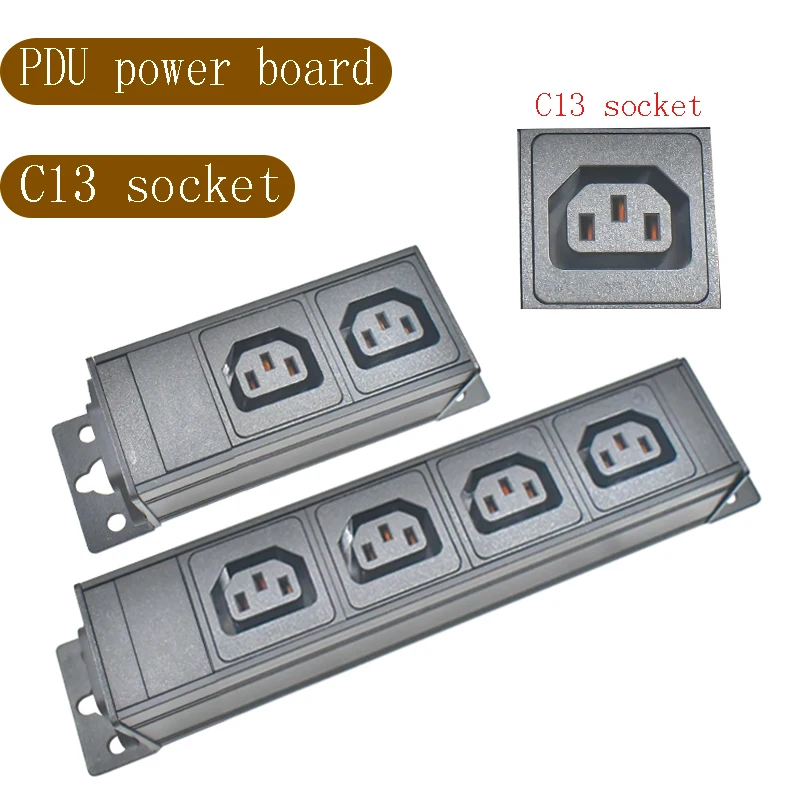 Aluminum alloy shell high-power C13 socket 1-11AC, with C14 port