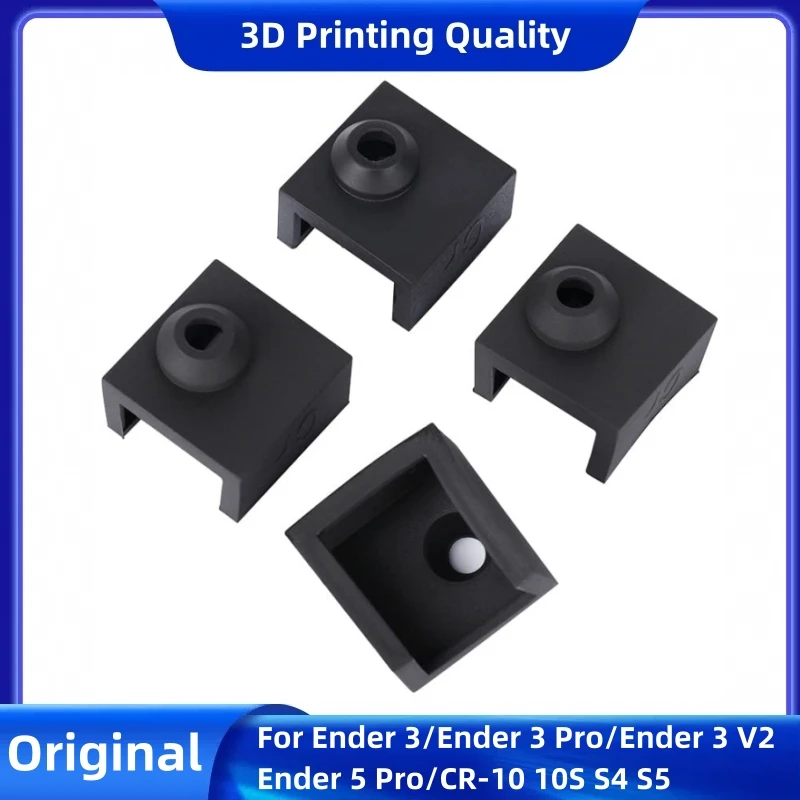 

4PCS Official Creality 3D Printer Hotend Silicone Sock Heater Block Silicone Cover for Ender 3/3 Pro/3 V2/Ender 5 Pro/CR-10 10S