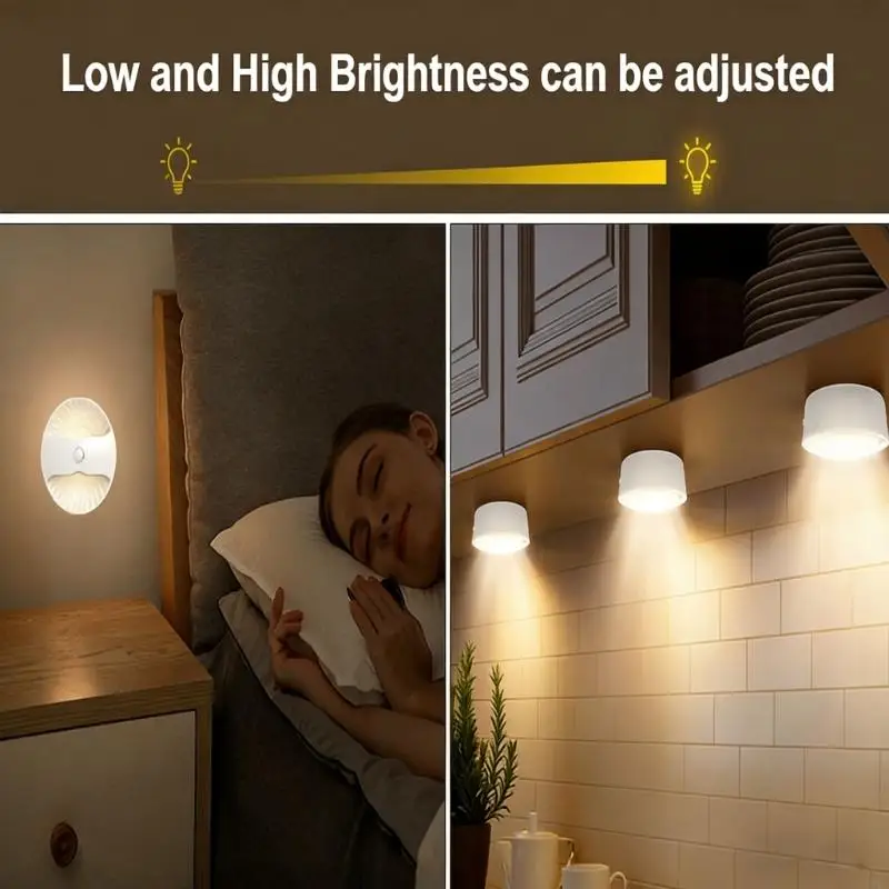Pack of 2 Power Efficient LED Night Radiances with Long Battery Life for Home Security Applications in Shadowy M4YD