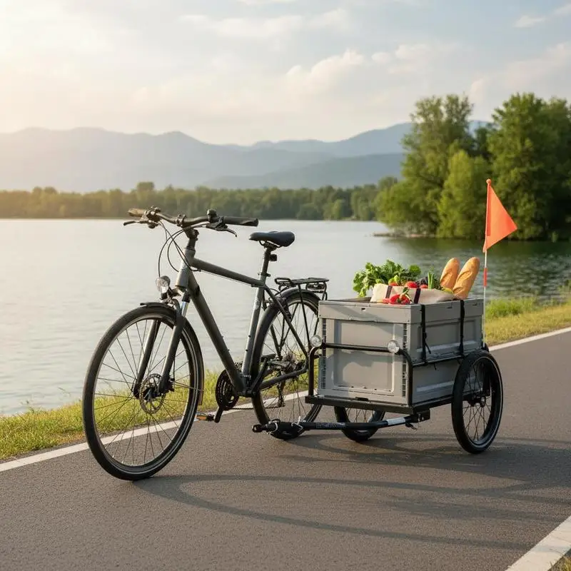 Fahrradanhänger mit 65L Transportvolumen, maximaler Belastung von 40KG, Versand aus lokalem Lager