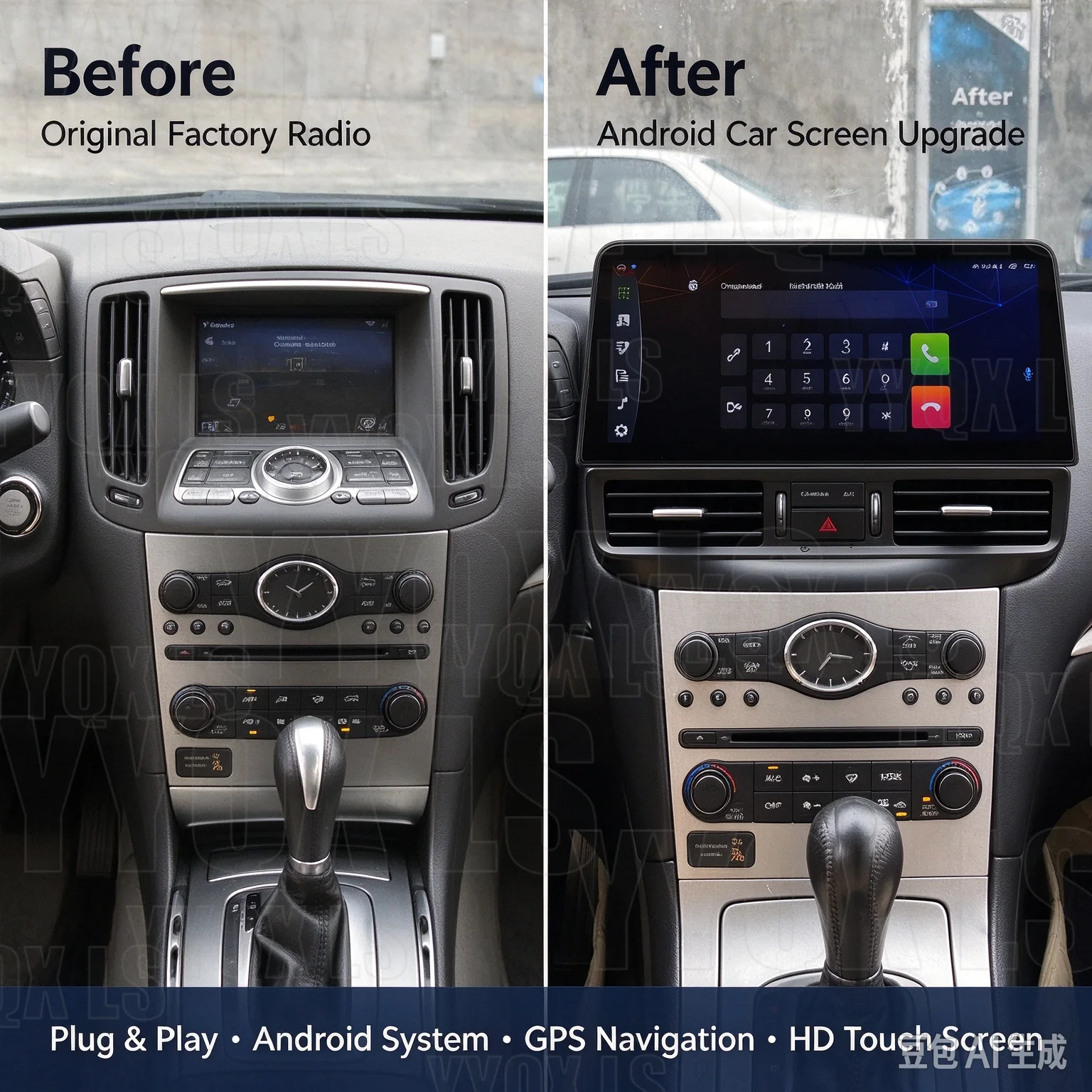 Wireless Android auto Car Multimedia Video Player For Infiniti G4 G25 G35 G37 2006-2013 GPS navigation Carplay 4G wifi 360