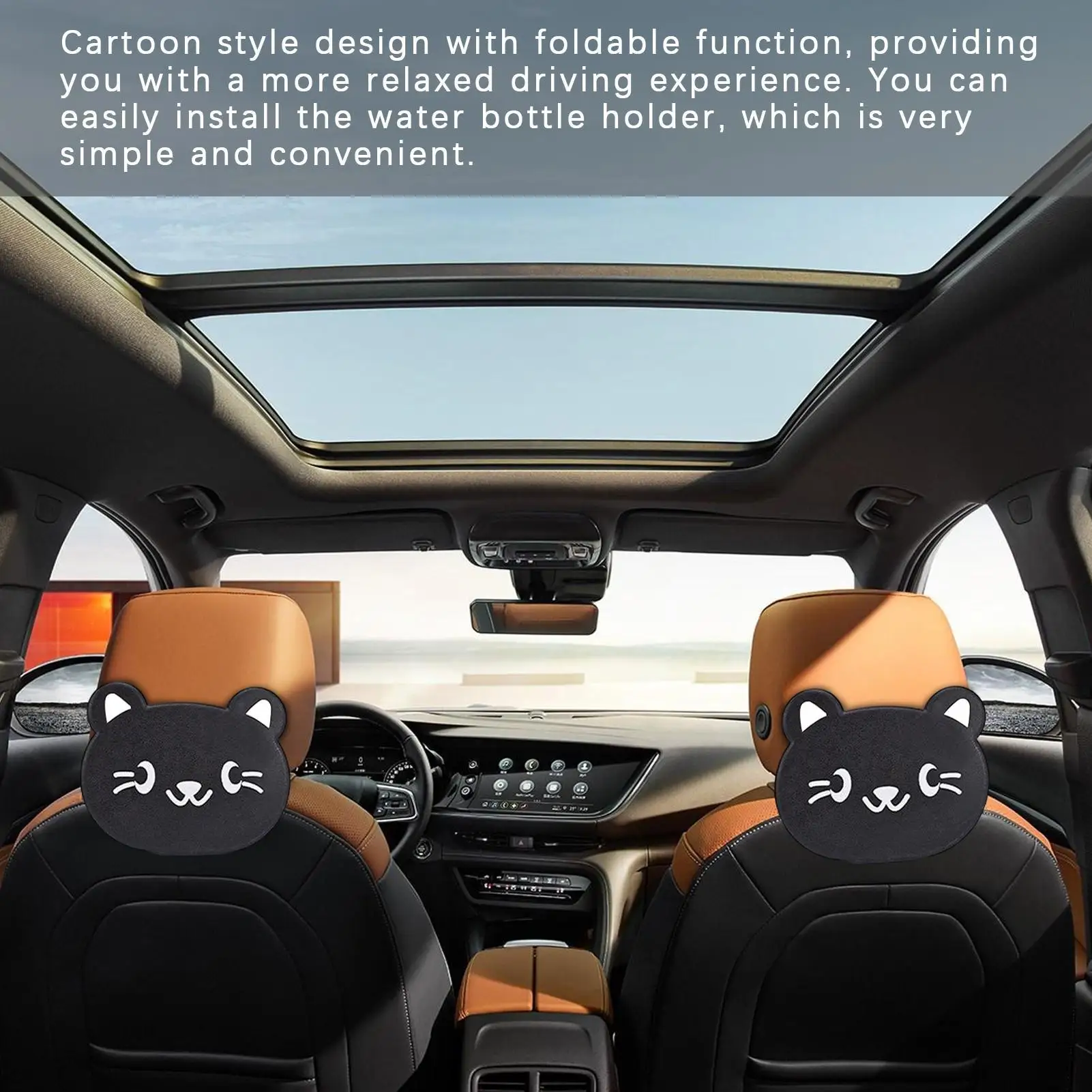 

Подстаканник-органайзер для еды в машину с мультяшными животными, для семьи и детей, для грузовиков, внедорожников, автомобильный интерьер