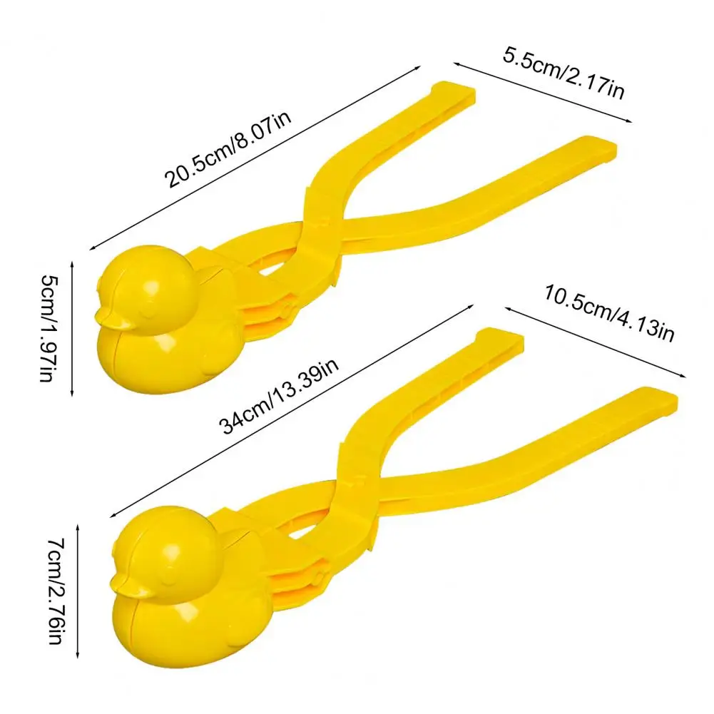 1/4 SZT. Forma do ryżu w kształcie kaczki DIY Forma do śnieżek z uchwytem Zabawki zimowe na zewnątrz Śliczne kształtki zwierząt dla dzieci i dorosłych