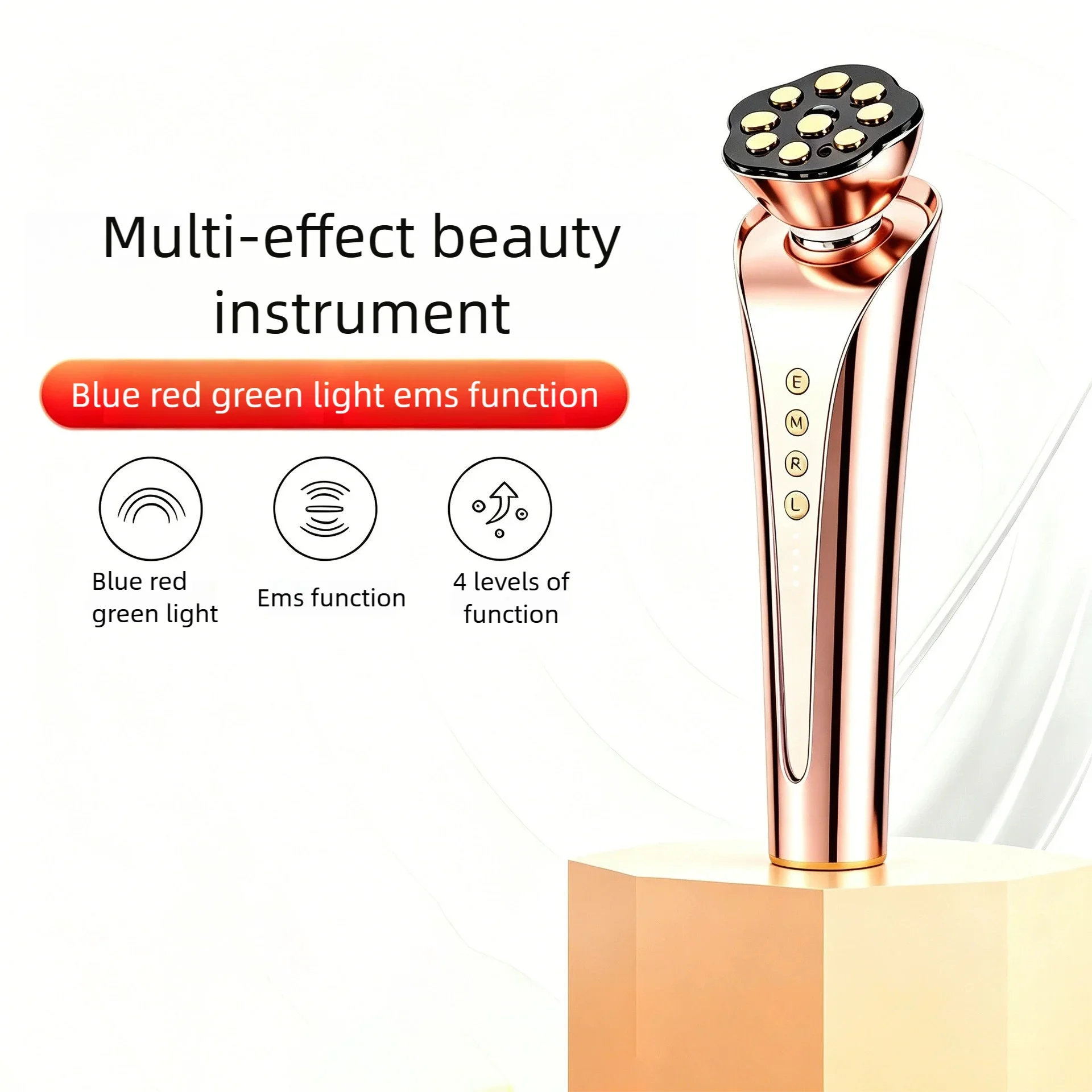 EMS M/u 3 ColorLED Radio Frequency Micro-Electric Anti-aging 4-Speed Face Lift Skin Care Home Use Beauty Equipment Face Massager