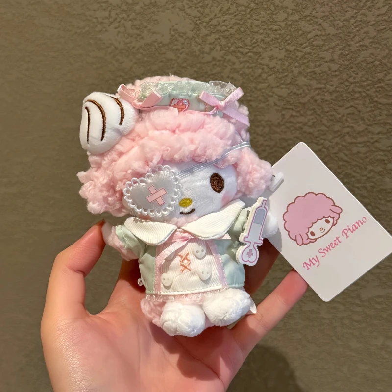 

My Sweet Piano Nurse Style Lamb Plush Keychain Cute Soft Stuffed Doll Backpack Pendant Lovely Toy Gift For Girls Kids Decoration