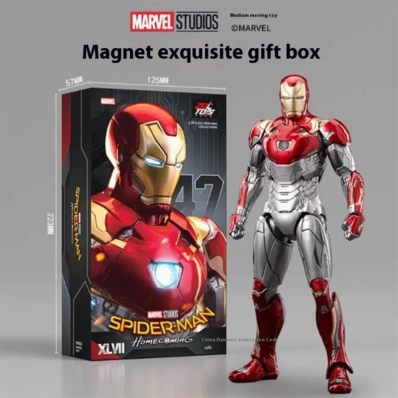 Marvel zdtoys homem de ferro 1/10 mk24 mk22 mk41 mk47 figuras de ação modelo brinquedos anime periférico crianças presente aniversário