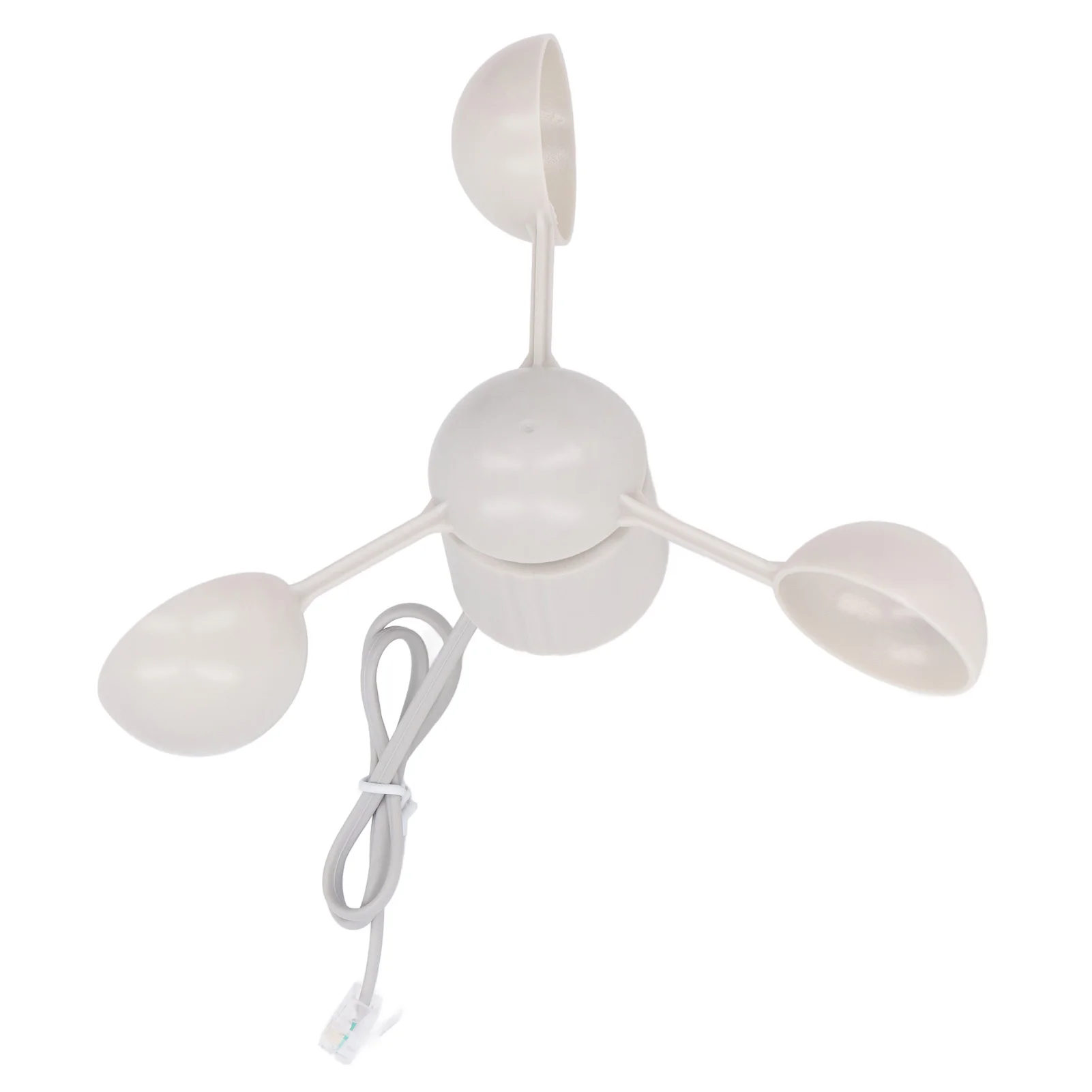 Windmesser Sensor Cup Anemometer Cup Geschwindigkeitsmessung Sensor Cup RJ11 Connector 3 Cups Windrichtungsmesser für Wettermesser