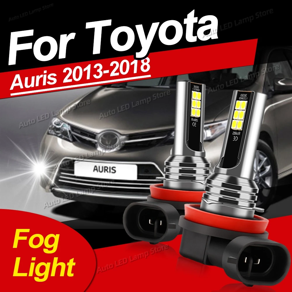 

2Pcs Front LED Fog Lights Bulbs 80W Super Bright Auto Fog Lamp 12V For Toyota Auris 2013 2014 2015 2016 2017 2018 Plug and Play