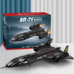 SR-71 Blackbird Fighter Building Blocks Air Force Aircraft Plane Model Bricks Desktop Decoration Kids DIY Toys Gifts