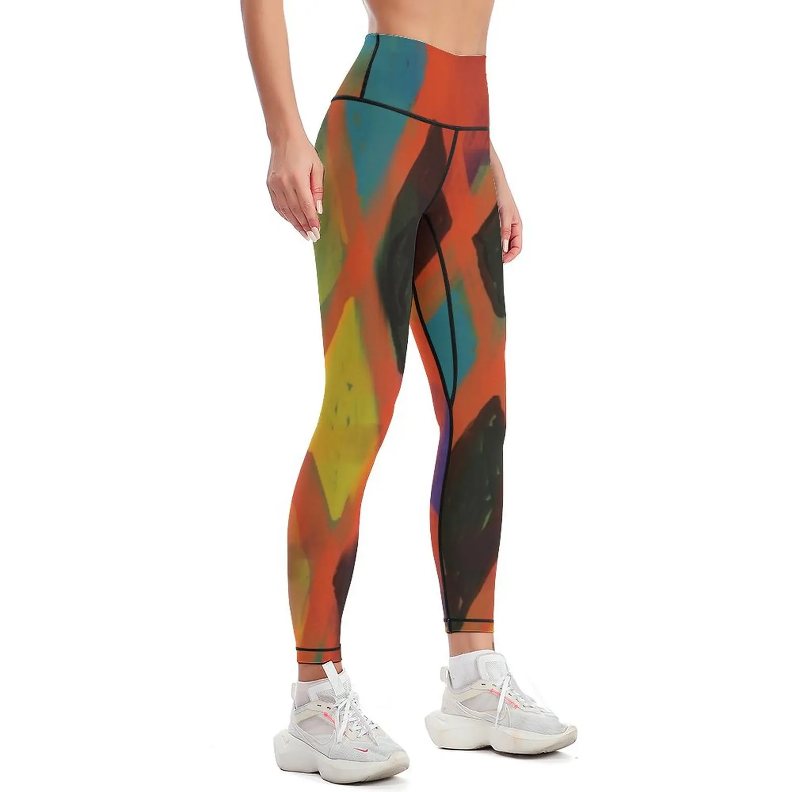 Colorful Harlequin Leggings exercise clothing for Women's tights Womens Leggings