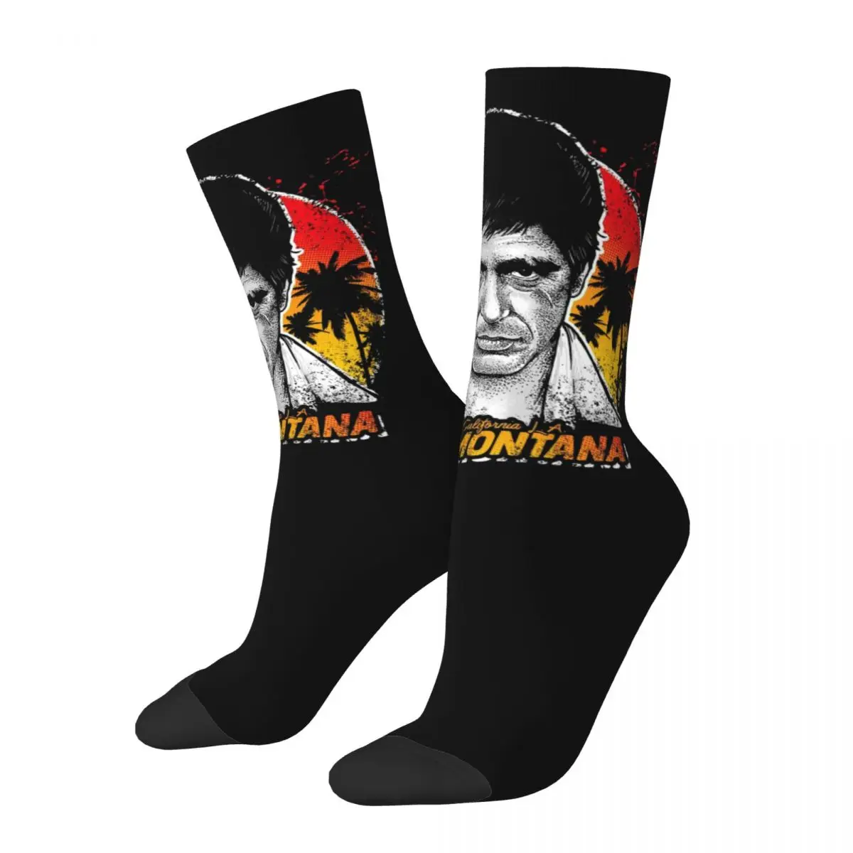 3D printing cosy Unisex Socks,Hiking Movie Scarface Tony Montana Graphics Interesting Four Seasons Socks