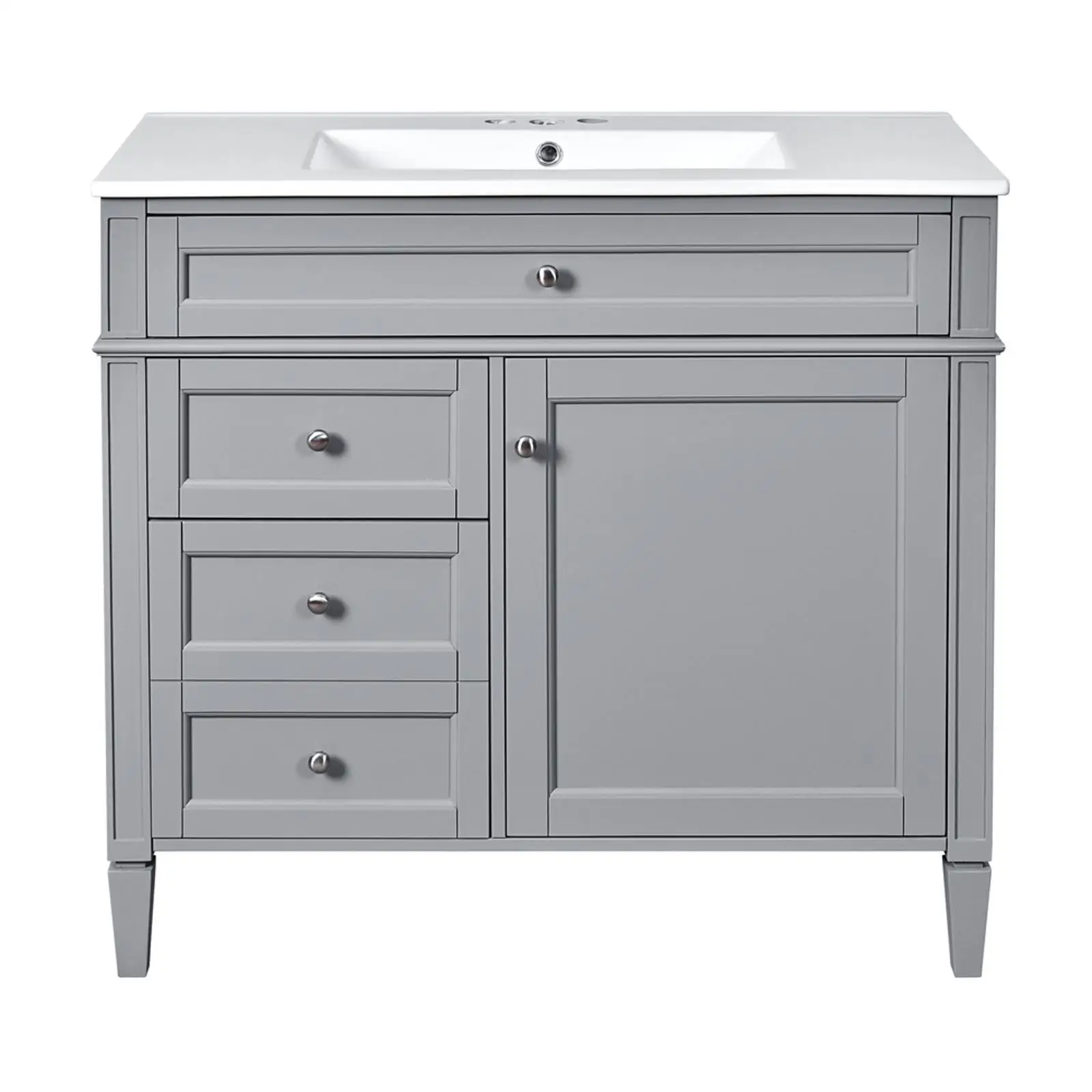 

Bathroom Vanities with 36 Inch Ceramic Basin Floating Vanity Sink and Soft Close Drawers for Luxury Bathroom