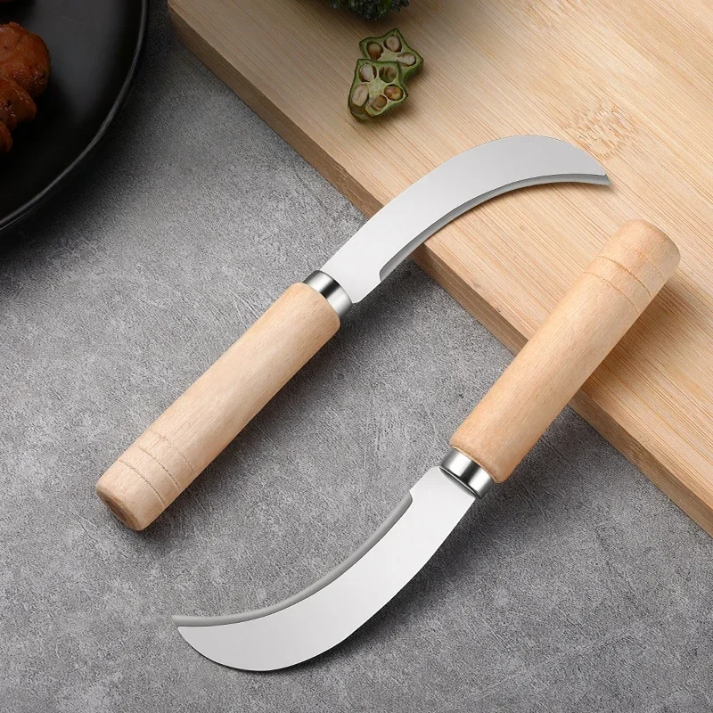 BAKULI Small scimitar, fruit knife, special knife for starch sausage, sharp stainless steel peeler, sugarcane knife