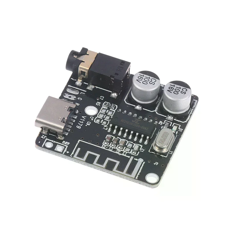 Type-C Bluetooth Audio Receiver Board Bluetooth 5.1 MP3 Lossless Car Audio Decoder Board Wireless Stereo Music Module 3.7-5V