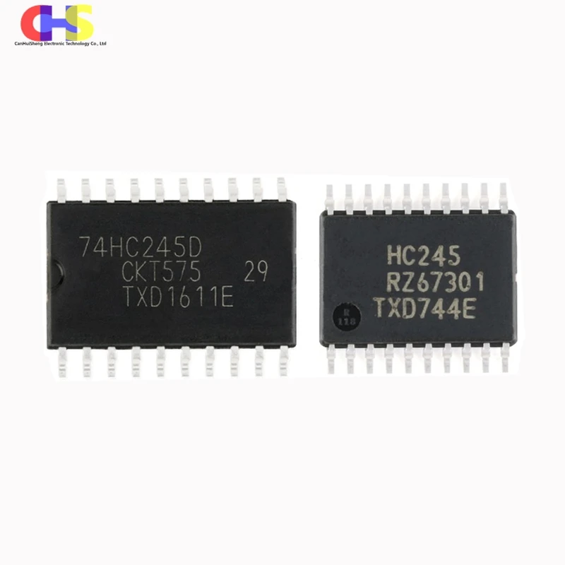 10pcs 74HC245D SOP20 74HC245PW TSSOP-20 74HC245 HC245 Triple State Output Eight Way Bus Transceiver Chip New Original