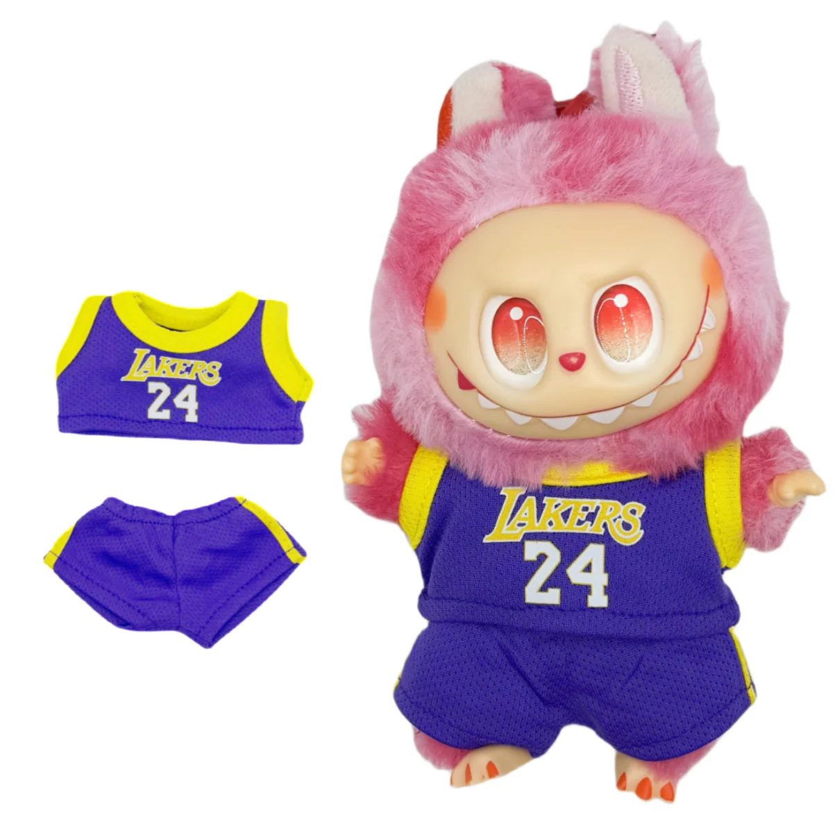 

clothing for Labubu Only Selling Clothes 17cm Generation Labubu Basketball Clothes Cute Doll Decoration Handmade Doll Clothes