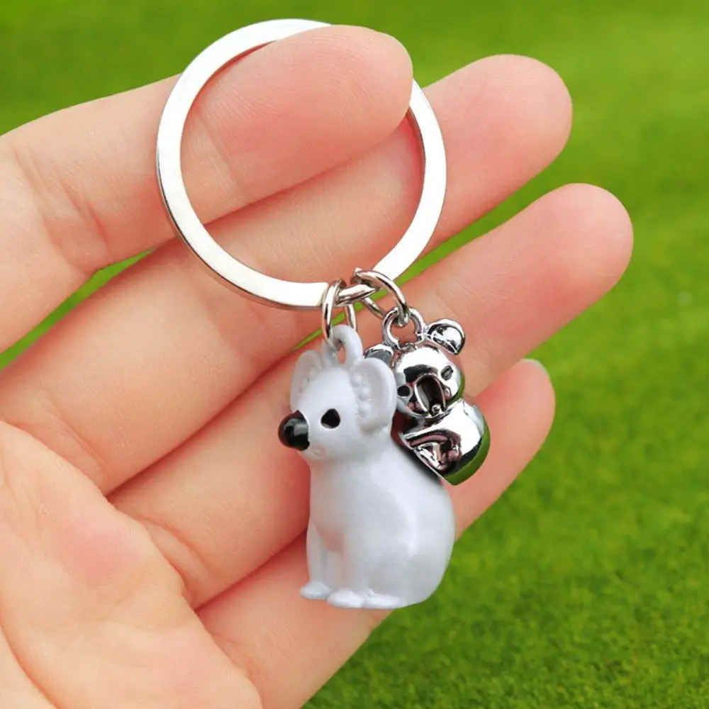 2Pcs Kawaii Cute Koala Key Chain Textured Smooth Cartoon Bag Hanging Toys Gifts Animal Metal Pendant Friend Gift image 2