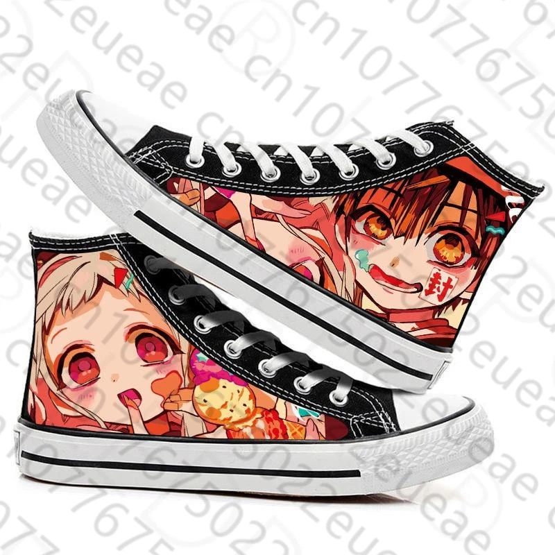 Scarpe di tela alte Cosplay Hanako-kun legate alla toilette Jibaku Shounen Hanako-Kun Nene Yashiro scarpe da ginnastica Casual moda cartone animato