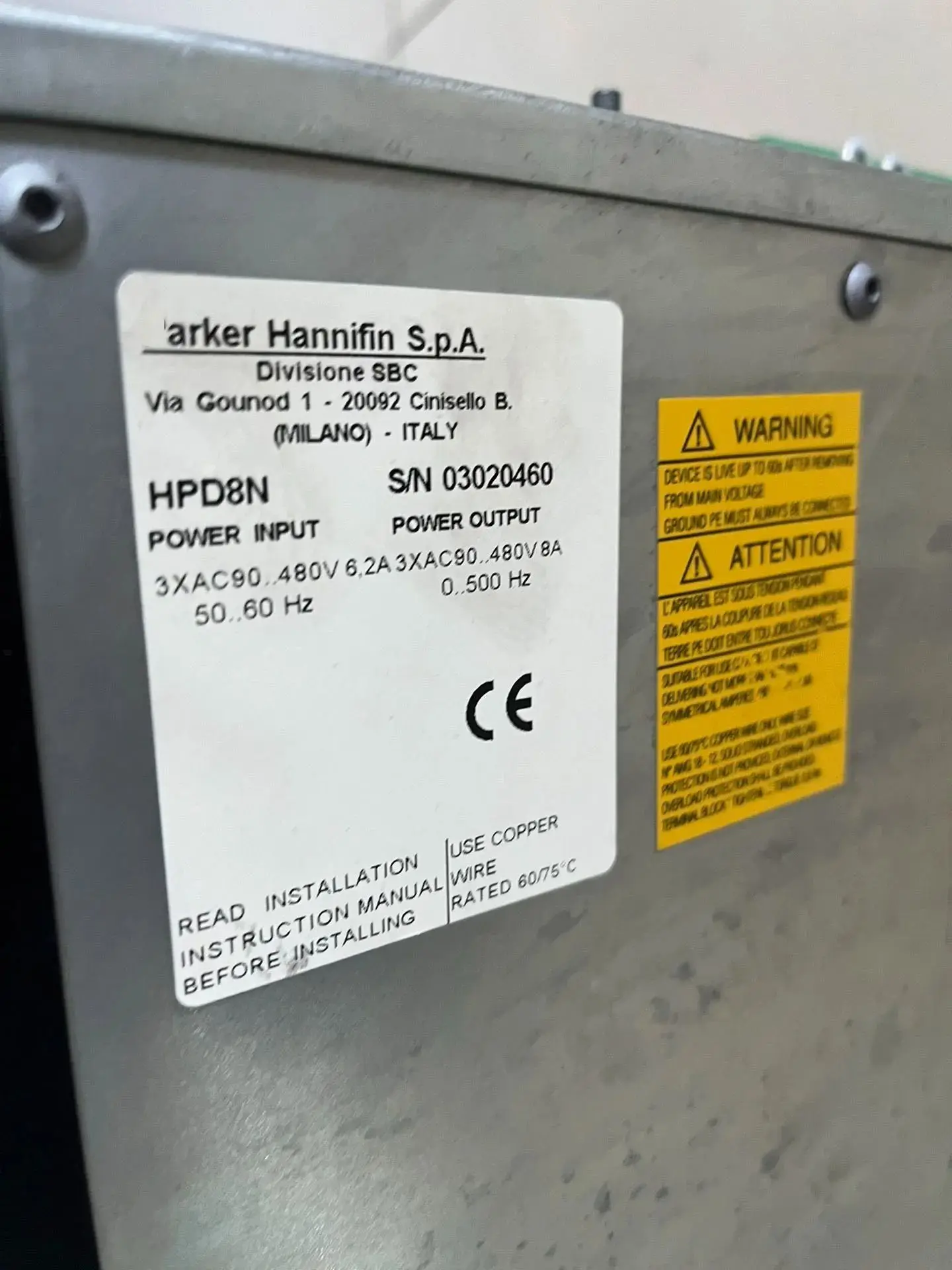 Сервопривод HPD8N для Parker