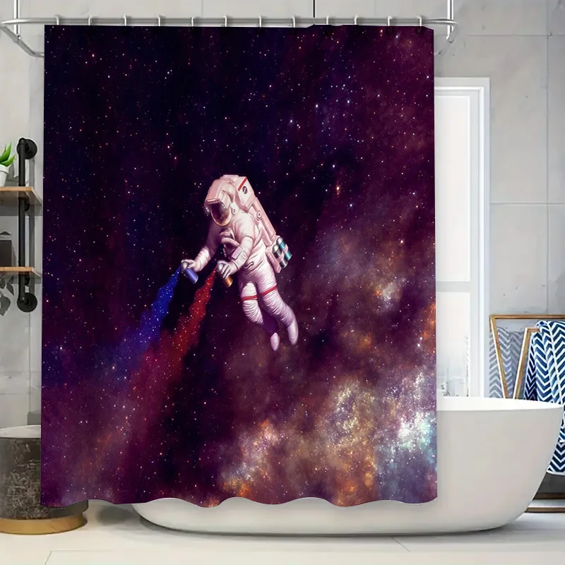 

Galaxy Space Shower Curtain Nebula Universe Starry Sky Home Decor Bathroom Fabric Backdrop