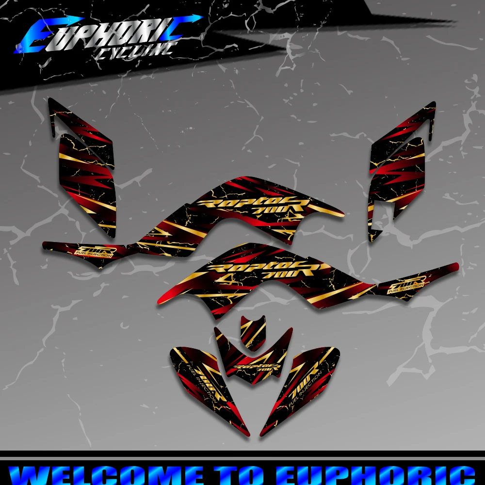 Zestawy naklejek, grafiki i tła na owiewki ATV do Yamaha RAPTOR 700 YFM700 YFM 2006 2007 2008 2009 2010 2011 2012 — 2