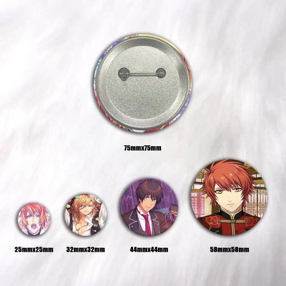 Otome Game Uta No Prince-sama Badge On Backpack Accessories Manga Icons Pins Round Cartoon Brooches For Clothes Bag Decor Gifts