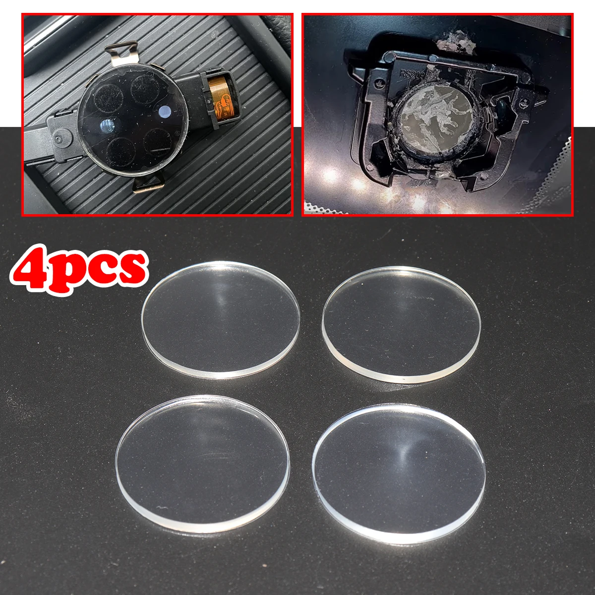 4pc Rain Light Sensor Gel Pad For VW POLO HONDA KIA SKODA SEAT Adhesive Film Silicone Cushion Windscreen Chip Multi-Purpose Tape